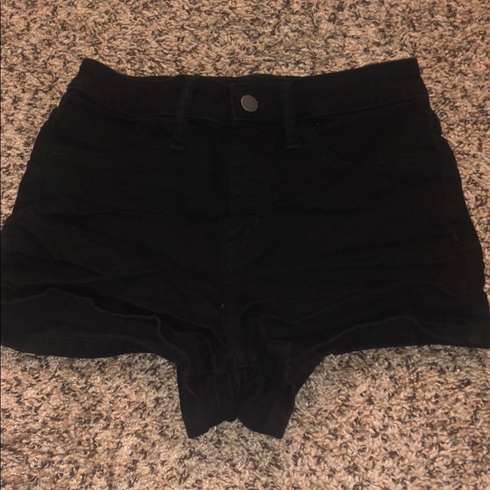 Black Jean Shorts